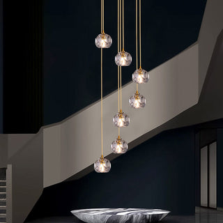 Elvi Crystal Pendants Modern  Ultra Slim LED Panel Lighting