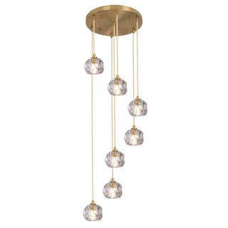 Elvi Crystal Pendants Modern  Ultra Slim LED Panel Lighting