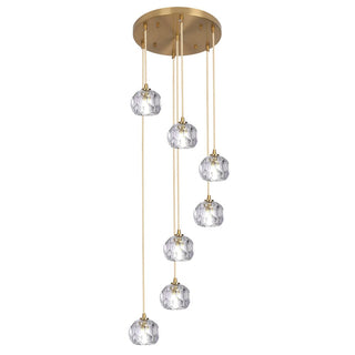 Elvi Crystal Pendants Modern  Ultra Slim LED Panel Lighting
