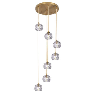 Elvi Crystal Pendants Modern  Ultra Slim LED Panel Lighting