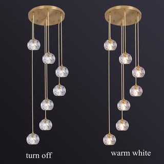 Elvi Crystal Pendants Modern  Ultra Slim LED Panel Lighting