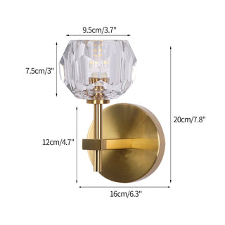 Ebony Crystal Wall Lights Modern  Ultra Slim LED Panel Lighting