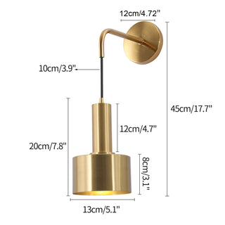 Alma Gold Wall Lamp Modern  Art Deco Inspired Illumination