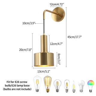 Alma Gold Wall Lamp Modern  Art Deco Inspired Illumination