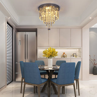 Hauqi Crystal Ceiling Chandelier Modern  Art Deco Inspired Illumination