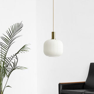 Rosalie Fluted Glass Pendants Opulent Modern Geometric Design Lamp