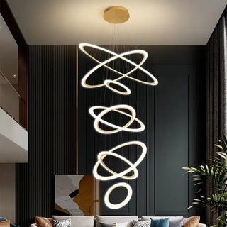 Mia Ring Chandelier Modern  Elegant Teardrop LED Pendant