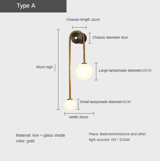 Alice Orb LED Wall Lamp Modern  Contemporary Crystal Statement Fixture