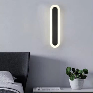 Alana Black Outdoor LED Strip Wall Lamp Modern  Contemporary Crystal Statement Fixture