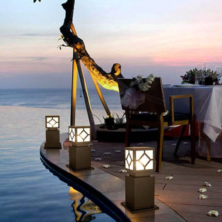 Square Courtyard Lamp Decorative Modern  Elegant Teardrop LED Pendant