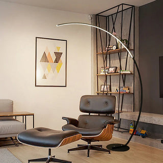 Halo Arc Led Floor Lamp Modern  Art Deco Inspired Illumination