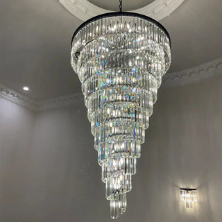 Elena Chandelier Modern  Opulent Multi-Tier Crystal Chandelier