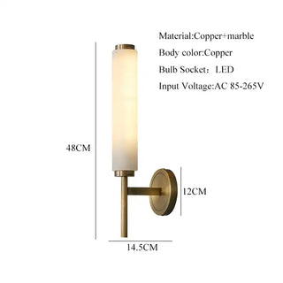 Alistair Marble Wall Lights Modern  Timeless Lantern Style Wall Lamp
