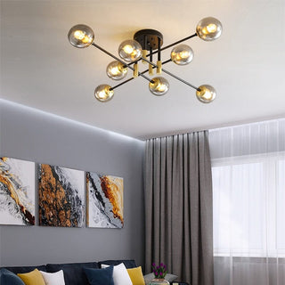 Elias Chandelier Modern  Chic Glass Globe Pendant