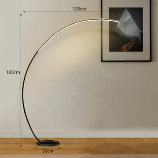 Halo Arc Led Floor Lamp Modern  Art Deco Inspired Illumination