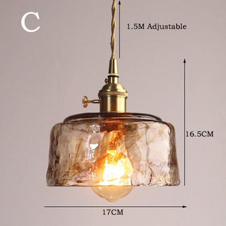 Amirino Glass Lights Modern  Classic Drum Shade Ceiling Light