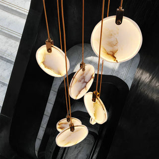 Marble Pendant Lights Modern  Opulent Multi-Tier Crystal Chandelier