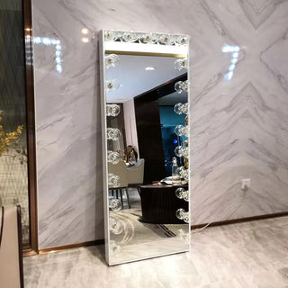 Hollywood Vanity Leaning Mirror Modern  Minimalist Round Flush Mount