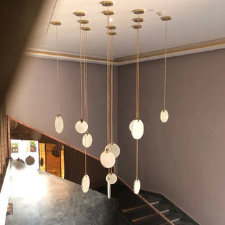 Marble Pendant Lights Modern  Opulent Multi-Tier Crystal Chandelier