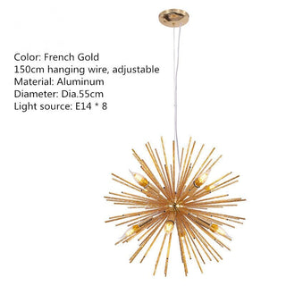 Postmodern firework chandelier Opulent Modern  Ornate Antique Finish Fixture