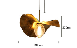 Mini Golden Shell Pendants Modern  Minimalist Round Flush Mount