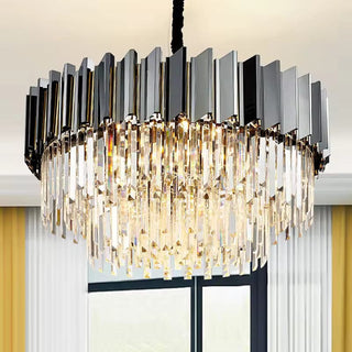 Cuban Grey Chandelier Modern  Rustic Industrial Hanging Lamp