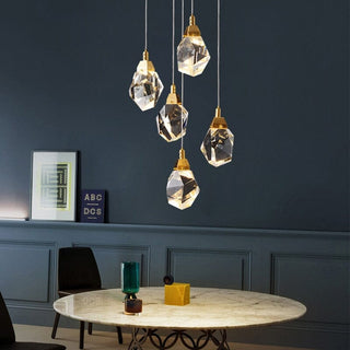 Elodie Crystal Chandelier Modern  Sculptural Spiral LED Fixture