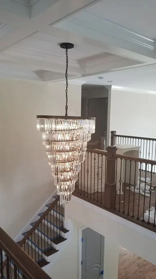 Elena Chandelier Modern  Opulent Multi-Tier Crystal Chandelier