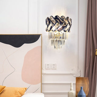 Royal Orchid Crystal Wall Lamp Decorative Modern  Sleek Linear Suspension Light