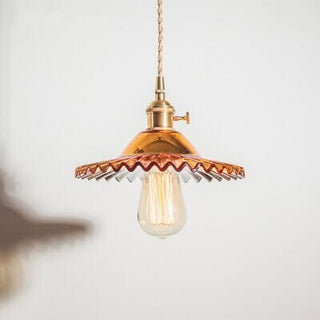 Braided York Glass Pendant Modern  Bohemian Rattan Woven Pendant