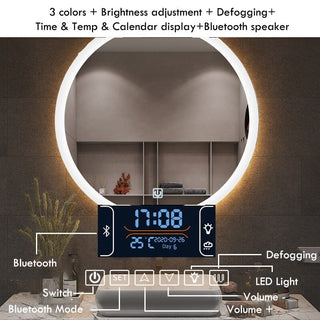 Noah Bathroom Mirror Modern  Contemporary Crystal Statement Fixture
