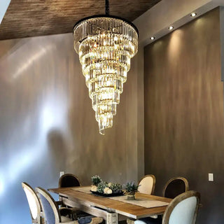 Elena Chandelier Modern  Opulent Multi-Tier Crystal Chandelier