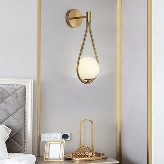 Golden Droplet Lamp Modern  Sculptural Spiral LED Fixture