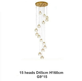 Adora Crystal Chandelier Modern  Scandinavian Wooden Accent Light