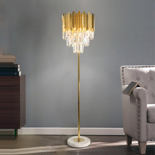 Ivy Crystal Floor & Table Lamp Modern  Opulent Multi-Tier Crystal Chandelier