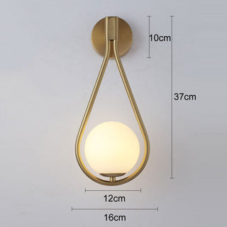 Golden Droplet Lamp Modern  Sculptural Spiral LED Fixture
