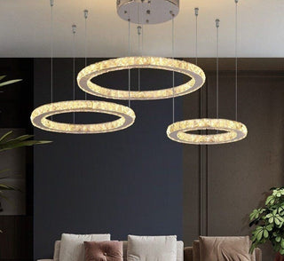 Carter Ring Chandelier Modern  Ornate Antique Finish Fixture
