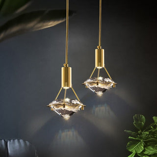 The Modern Crystal Pendant Refined Modern  Sculptural Spiral LED Fixture