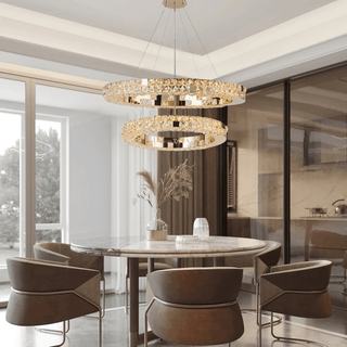 Grace Ring Chandelier Modern  Scandinavian Wooden Accent Light