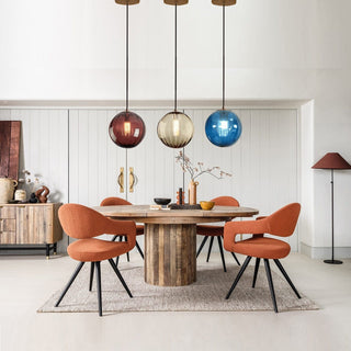 Tulise Glass Pendants Modern  Minimalist Round Flush Mount