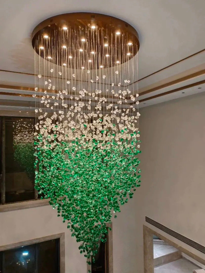 Zynella Modern Stone Crystal Chandelier