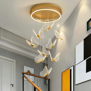 Butterfly Lamp Collection Modern  Opulent Multi-Tier Crystal Chandelier