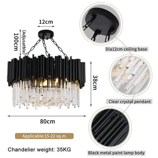 Maximus Crystal Chandelier Collection Modern  Handcrafted Artisan Ceiling Light