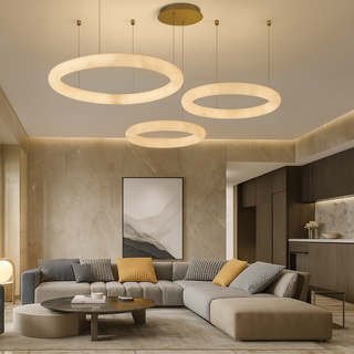 Zynella Marble Stone Ring Refined Modern  Contemporary Crystal Statement Fixture