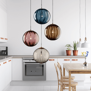 Tulise Glass Pendants Modern  Minimalist Round Flush Mount
