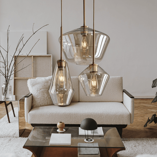 Monica Designer Glass Pendant Modern  Chic Glass Globe Pendant