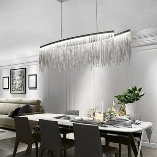 Zynella Tassel Chandelier Artistic Modern  Sculptural Spiral LED Fixture