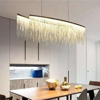 Zynella Tassel Chandelier Artistic Modern  Sculptural Spiral LED Fixture