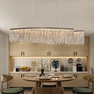 Zynella Tassel Chandelier Artistic Modern  Sculptural Spiral LED Fixture