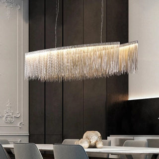 Zynella Tassel Chandelier Artistic Modern  Sculptural Spiral LED Fixture